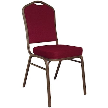 Copper Vein Banquet Chair, Solid Burgundy Upholstery